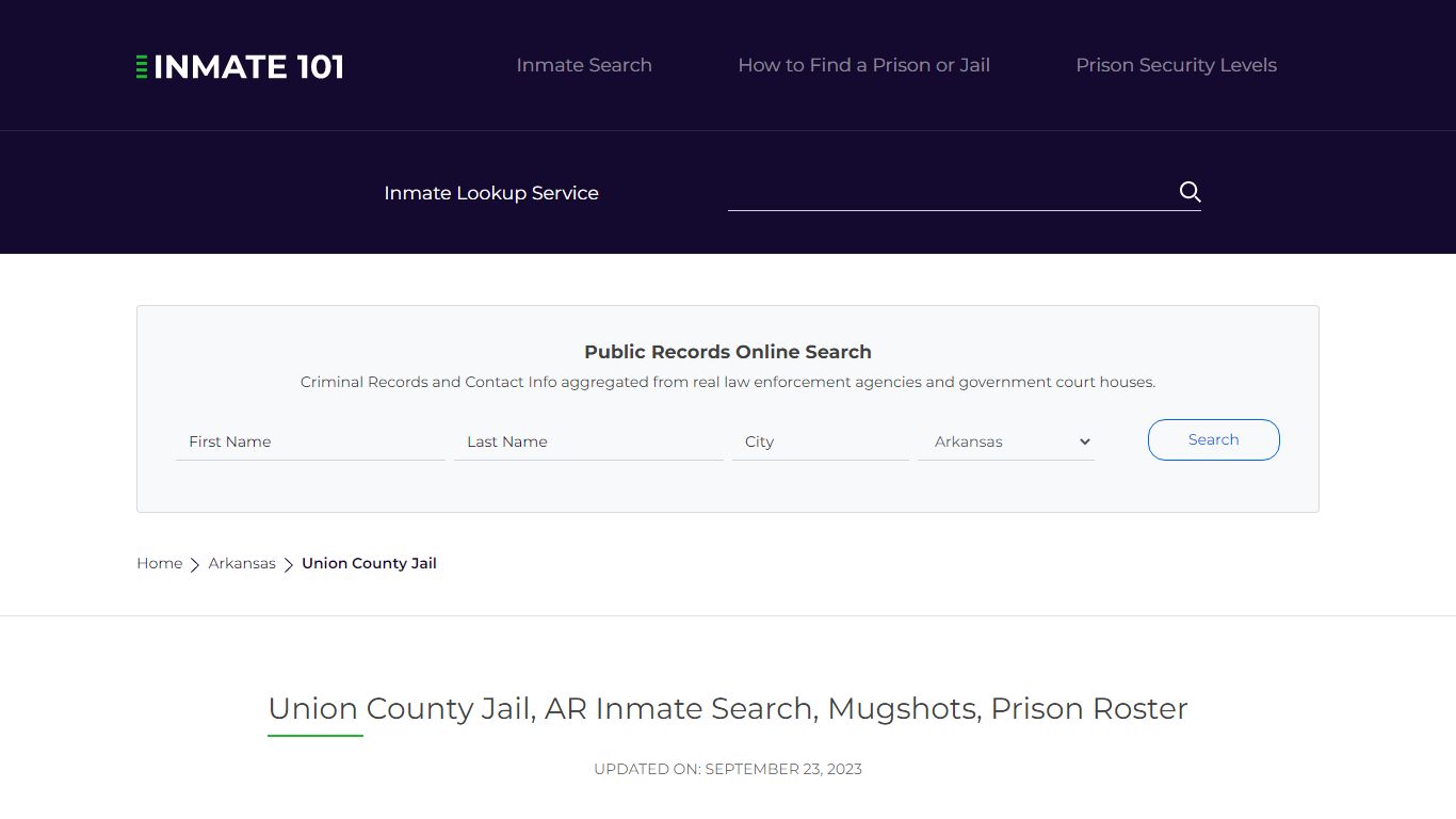 Union County Jail, AR Inmate Search, Mugshots, Prison Roster